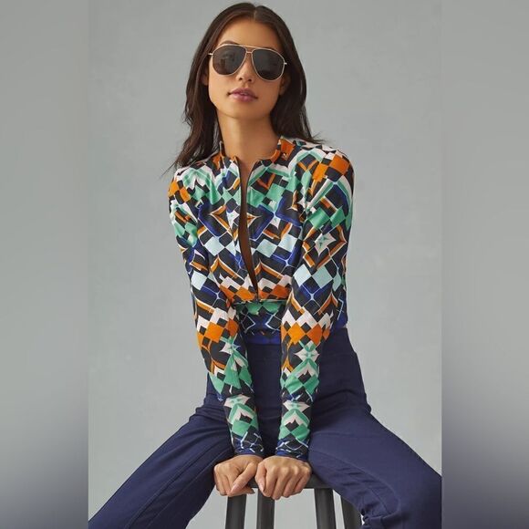 Anthropologie Daily Practice Zip-Up Top Size XL - Picture 1 of 3